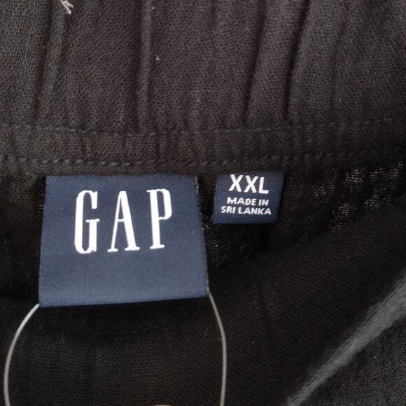 Gap NEW Black Cotton Gauze Easy Pull-On Barrel Pants Pockets Womens XXL Plus - Picture 4 of 7